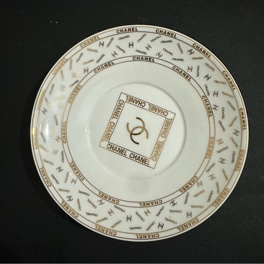 CHANEL White and Gold Teacup Set - Picture 3 of 5